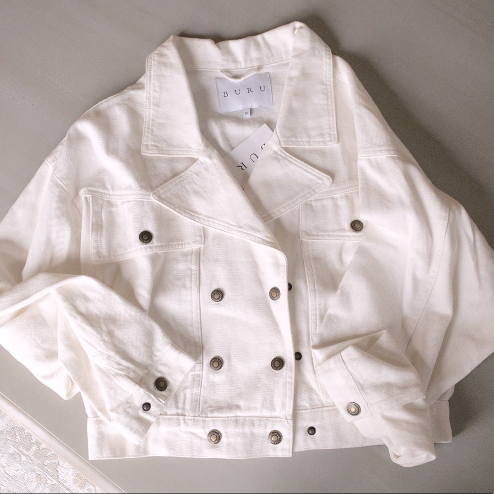BURU White Denim Jacket